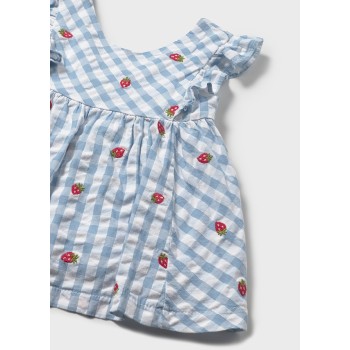 Robe vichy fraises bébé - MAYORAL | Jojo&Co : Vêtements enfants - Antibes