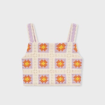 Top maille crochet- MAYORAL |  Jojo&Co : Vêtements enfants - Antibes