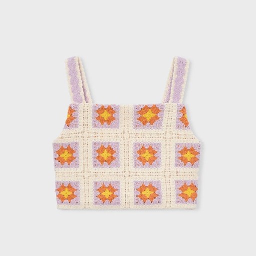 Top maille crochet- MAYORAL |  Jojo&Co : Vêtements enfants - Antibes