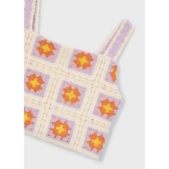Top maille crochet- MAYORAL |  Jojo&Co : Vêtements enfants - Antibes