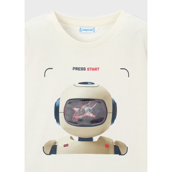 Tee shirt  interactif robot - MAYORAL | Boutique Jojo&Co - Antibes