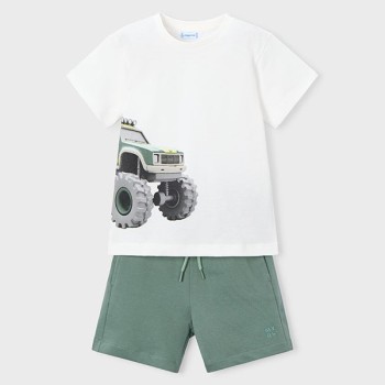 Tee shirt et bermuda engin - MAYORAL | Jojo&Co : Vêtements enfants - Antibes
