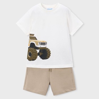Tee shirt et bermuda engin - MAYORAL | Jojo&Co : Vêtements enfants - Antibes