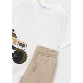 Tee shirt et bermuda engin - MAYORAL | Jojo&Co : Vêtements enfants - Antibes