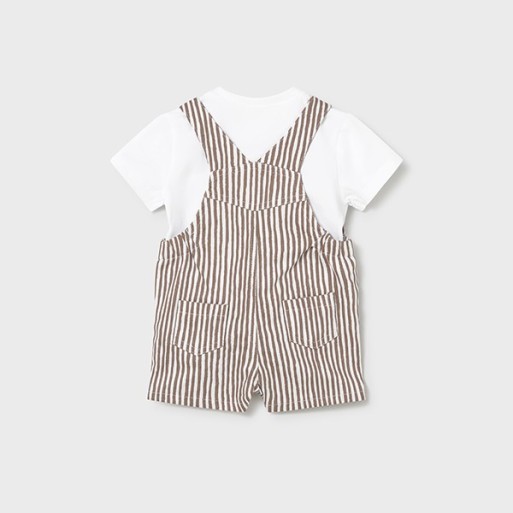 Ensemble salopette tee shirt bébé boy cacao - MAYORAL | Jojo&Co : Vêtements enfant - Antibes