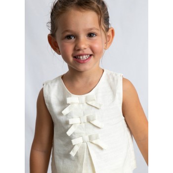Top lin écru - MAYORAL |  Jojo&Co : Vêtements enfants - Antibes