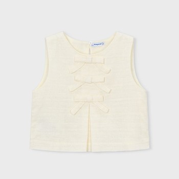 Top lin écru - MAYORAL |  Jojo&Co : Vêtements enfants - Antibes