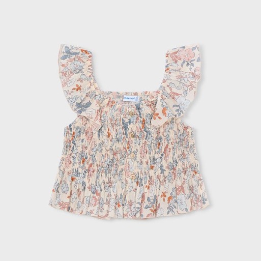 Top smocké fleurs - MAYORAL |  Jojo&Co : Vêtements enfants - Antibes