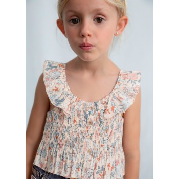 Top smocké fleurs - MAYORAL |  Jojo&Co : Vêtements enfants - Antibes