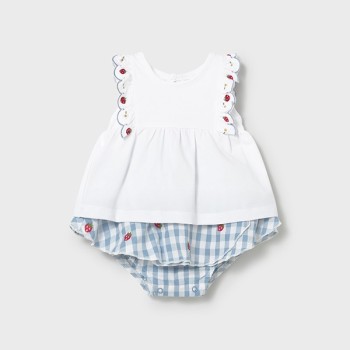 Ensemble vichy fraises bébé - MAYORAL | Jojo&Co : Vêtements enfants - Antibes