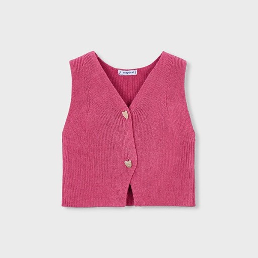 Gilet fuchsia sans manches - MAYORAL | Jojo&Co : Vêtements enfants - Antibes