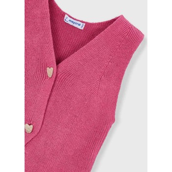 Gilet fuchsia sans manches - MAYORAL | Jojo&Co : Vêtements enfants - Antibes