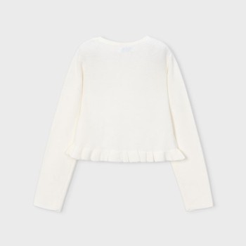 Cardigan ajouré écru - MAYORAL | Jojo&Co : Vêtements enfants - Antibes