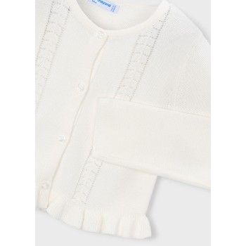 Cardigan ajouré écru - MAYORAL | Jojo&Co : Vêtements enfants - Antibes