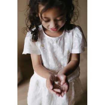 Blouse broderie anglaise - LEVV | Jojo&Co : Vêtements enfants - Antibes
