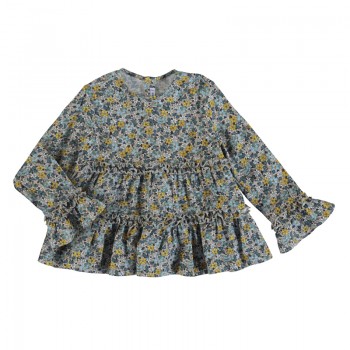 Blouse fleurs vert canard - MAYORAL |  Jojo&Co : Vêtements enfants - Antibes
